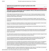 Agricultural cooperation project