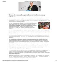  Ghana-Morocco Deepens Economic 